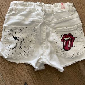 White custom jeans shorts